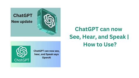 ChatGPT can now see, hear, and speak .